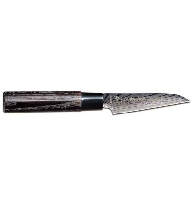 Μαχαίρι αποφλοίωσης 9 εκατ. από δαμασκηνό ατσάλι με λαβή καστανιάς Shippu Black