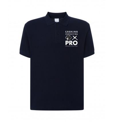 Polo Μαύρο Κοντομάνικο με τύπωμα το Logo της σχολής CWC PRO