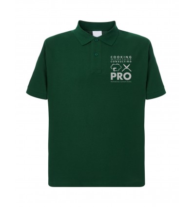 Polo Πράσινο Κοντομάνικο με τύπωμα το Logo της σχολής CWC PRO