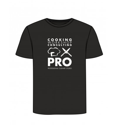 T-SHIRT ΜΑΥΡΟ UNISEX με τύπωμα το Logo της σχολής CWC PRO