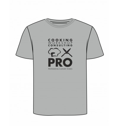 T-SHIRT ΓΚΡΙ UNISEX με τύπωμα το Logo της σχολής CWC PRO